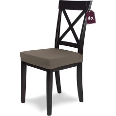 SCHEFFLER-Home Mia Taupe krēsla pārvalks 6 krēslu pārvalku komplekts Krēslu pārvalki kā krēslu pārvalki kā sēdekļu pārvalki krēslam / elegants sēdekļu pārvalks krēsliem vai biroja krēsla pārvalkam