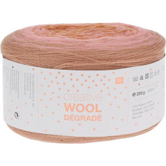 Rico Creativ Wool Dégradé 200 g 4-Ply Pink / Natural Rozā / Natural Rozā / Natural