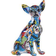 orenm Krāsains čivava statujas Mūsdienu grafiti māksla Multicolor Dog Figurine sveķu mājas dekori Splash Paint dzīvnieku skulptūra ornaments kucēns figūriņa Mūsdienu mājas biroja darbvirsmas apdare