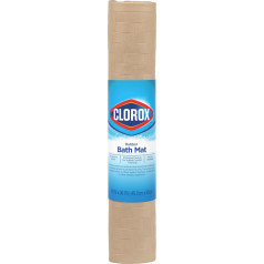 Clorox gumijas neslīdošs vannas paklājs ar piesūcekņiem, tumšs, 18 x 36 collas