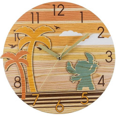 Lilo and Stitch Disney Palm Tree LAS3025 Wall Clock