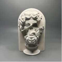 EASCHEER Zeus Head Statue Head Statue Sculpture Skull Statue Greek Mythology Decoration Maximalist Decoration Office Bookshelf Decor (Zuses)