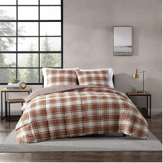 Eddie Bauer Eddie Bauer Edgewood Plaid Down Alternative Reversible Comforter Set, King, sarkans