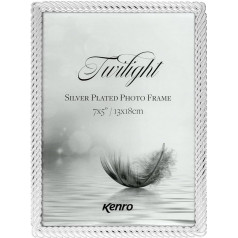 Kenro Twilight Series TW2025 8x10 Фоторамка с серебряным покрытием с плетеным эффектом и замысловатыми деталями из бисера 8x10 дюймов