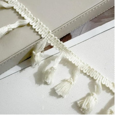 Yalulu 10 jardų Tassel Trim Tassels Fringe Tassels Trim Fringe Lace Trim, siuvinėtas Trim Fringe Ribe Ribbon Dekoratyvinė apdaila Drabužiai DIY Siuvimo priedai Dekoravimas (smėlio spalvos)