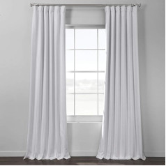 HPD Half Price Drapes FLCH-BO19021-84 127 x 213 cm itāļu mākslīgā lina aptumšojošs aizkars balts