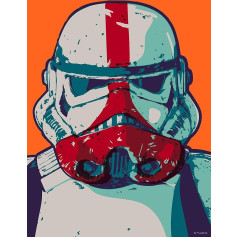 Komar 50 x 70 cm Star Wars Mandalorian Pop Art Stormtrooper Baby Yoda, dekorēšana, sienas attēlu, plakāts, mākslas druka, izmēra rāmis, WB-SW-018-50x70, krāsains