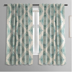 HPD Half Price Drapes BOCH-KC27A-63 Henna Teal aizkaru panelis ar apdruku 50 x 63 cm (1 panelis)