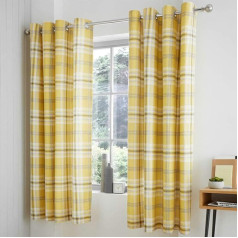 Catherine Lansfield Kelso Easy-Care Eyelet aizkari 66x72 collas Ocher