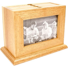 Koka foto kastīte - 72 fotoalbums un 6x4 foto rāmis - ukgiftstoreonline