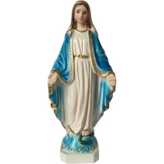 Brīnišķīga Madonnas statuete - Ar rokām apgleznota Bezvainīgās Marijas statuete - H 15 cm