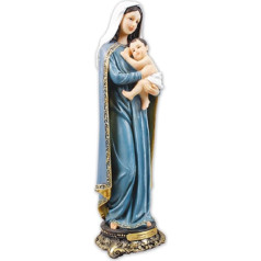 Biblegifts Madonna & Bērns Florenciešu statuete 20 cm tradicionālā itāļu dizaina sveķu Jaunava Marija un Bērns Jēzus zelta kolekcija