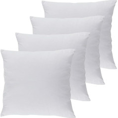 POSH WAVE 4 Pack Plain spilvenu pārvalki 40x40cm ar neredzamu rāvējslēdzēju Kokvilnas spilvenu pārvalki dīvānam Guļamistaba Couch 4 Pack White