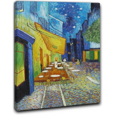 Niik Frame Vincent van ghog Café Terrace in the Evening Place du Forum Arles False D 'Author Print on Canvas with Telaio (BC) 60 x 45 x 1.7 cm