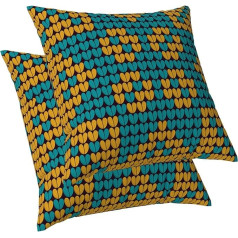 ggaimwf Ziemassvētku lina spilvenu pārvalki gultai Teal Sniegpārsliņu festivāla dekorēšana Dīvāns Throw Cover Iekštelpu kvadrātveida spilvenu pārvalki ar neredzamu rāvējslēdzēju 60 x 60 cm 2 komplekti