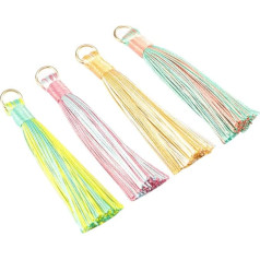 SHINEOFI 16gab Hanging Tassel Passel Pendant Ornaments Auskari Atslēgu piekariņš Tassel Dekorācijas Šūšanas zīdaini roku darbs Tassel Tassel Auskaru piederumi Mazie Tassels Hanging Ear