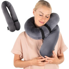 AviiatoR 6 in 1 Travel Pillow Adaptable UK Made 7D Adjustable Fibre ar Zip kakla un galvas balstu | Ideāli piemērots ceļošanai, mājām, lidojumiem, ceļojumiem, kempingiem, spēlēm, spēlēšanai