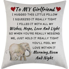 Girlfriend Cushion Cover Throw Cushion Cover Girlfriend Cushion Cover Dāvanas no Boyfriend Hugging Cushion Cover Dāvanu Dzimšanas dienas spilvens Cover Dāvanas jubilejai