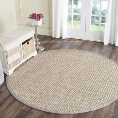 SAFAVIEH Natural Fibre Collection Rug for Living Room, Dining Room, Bedroom, Short Pile, Natural, 91 x 91 cm