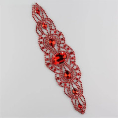 1 gabali Krāsa Liels Krilic Gemsto Long metināšanas Crystal Applique Rhinestone Patches Šūšana kāzu kleitu aksesuāri Yh Z022