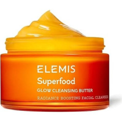 Elemis Superfood Glow Cleansing Butter, Pumpkin Glow sejas attīrošs līdzeklis, attīra, balina un baro visu tipu ādu, ikdienas sejas maska, līdzeklis kosmētikas noņemšanai.