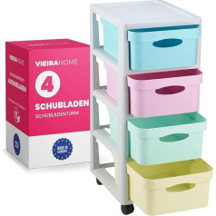 Atvilktņu skapis Plastmasas atvilktnes Plastmasas ratiņi ar ritenīšiem Atvilktņu tornis Uzglabāšanas kaste Roll Container Uzglabāšanas tornis Craft Trolley (Multi-Colour)