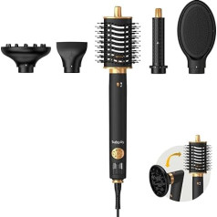 Supgaliy Airstyler 5-in-1 jonu matu žāvētājs ar difuzoru, matu veidošanas komplekts ar automātisko lokšķēres gludekli, siltā gaisa suku, iztaisnošanas birsti, matu taisnotāja birsti