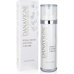 Danavigne Hyaluronic Cream High Dose Against Wrinkles I Hialuronskābes krēms sievietēm un vīriešiem I Krēms pret novecošanos un tūlītēju pretgrumbu iedarbību I Iepakojums 1 (1 x 50 ml)