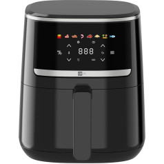 aeco Compact AirFryer 4,3 litru gaisa fritēze ar digitālo skārienjūtīgo displeju, 1500 W, 80°-200° regulējama, 8 programmas, iekļauta recepšu grāmata (angļu valoda nav garantēta)