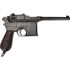 DENIX Erwachsene Deutsche Pistole Mauser Cal 4, 63 1896 Gefälschte Waffenreplik, schwarz, viens izmērs