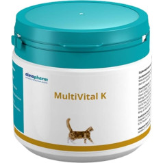 almapharm MultiVital K | 250 g | Papildbarība kaķiem | Uz vajadzībām orientēts hipoalerģisks vitamīnu un minerālvielu maisījums