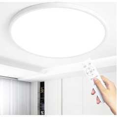 MOONSEA 48 W LED griestu gaisma ar tālvadības pulti, ļoti plāns griestu apgaismojums dzīvojamā istabā, 3000-6500 K Diametrs 50 cm, dimmējams griestu apgaismojums dzīvojamai istabai, guļamistabai, bērnu istabai,