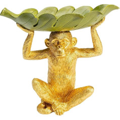 Kare Design Dekoratīvais trauks Monkey Banana Leaf ar rokām apgleznots plaukts 14 x 24 cm