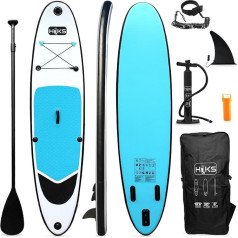 HIKS SUP Aufblasbares Stand Up Paddle Board Set inkl. Paddel, Pumpe, Rucksack und Leine, geeignet für alle Fähigkeiten, ideal für Anfänger, Paddelboard-Set