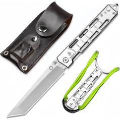 Stainless Steel Foldable Multifunctional Cutting Tool with Blade and Pocket Clip for Camping and Hiking