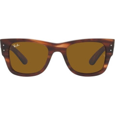 Ray-Ban Mega Wayfarer RB0840s kvadrātveida saulesbrilles, Havanas svītras / brūnas krāsas