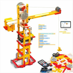 OSOYOO STEM STEM Toy Building Block Robot Programmable Starter Kit Learning Graphic Programming Includes 200+ Build Bricks, pamatplate Arduino UNO, paplašināšanas plate, sensoru moduļi