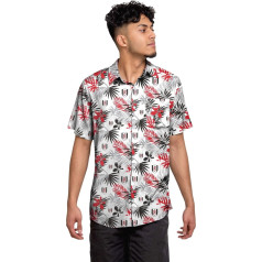 FOCO Futbola klubs Tropical Short Sleeve Button Placket Summer Floral Shirt Premier League