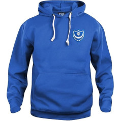 Portsmouth 1960 Retro futbola jaka ar kapuci ar izšūtu logo