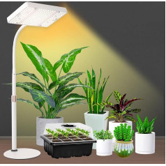 Augu lampa LED pilna spektra, 2000 lūmenu UV-IR pilna spektra augu gaisma telpaugiem, augu LED gaisma, augšanas lampa LED 208 LED, augšanas lampa augiem, Daisy Chain, ieslēgšanas/izslēgšanas slēdzis