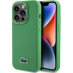 CG Mobile Lacoste HC Magsafe Iconic Petit Pique PU Woven Logo для iPhone 15 Pro, зеленый