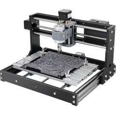 CNC 3018 S frēzēšanas iekārta, 3 asu CNC gravēšanas iekārta, GRBL vadība un avārijas izslēgšanas poga, darba zona 300 mm x 180 mm x 45 mm, piemērota gravēšanai uz akrila, koka utt.