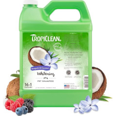 TropiClean Awapuhi & Coconut Whitening Shampoo für Haustiere, 3,78 Liter, hergestellt in den USA