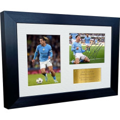 Jack Grealish Manchester City parakstīts zelta 12 x 8 collu A4 foto rāmis