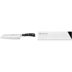 WÜSTHOF Classic Ikon Santoku 17 cm un asmeņu aizsargi līdz 20 cm, balts