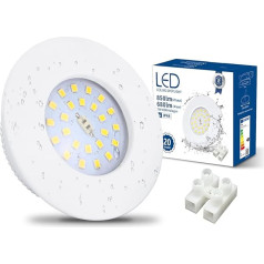 HiBay LED Spot 7 W LED iegremdējamais prožektors, plakans IP44, vannas istabas griestu prožektori, apaļie iegremdējamie gaismekļi, 6000 K, vēsā baltā krāsā, 850 lm, 20 gab. komplekts