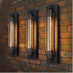 Modern Industrial Metal Tube Retro sienas lampa Griestu gaisma Motend Vintage stila retro lampa 17,72 collu augstuma sienas gaismas Ūdens caurules Steampunk dizains flautas mākslas apgaismojums