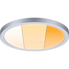 Paulmann Areo VariFit 92991 LED iegremdējamā paneļa gaisma IP44 3 pakāpju dimmējama 175 mm apaļa, ieskaitot 1 x 13 vatu dimmējamu hromētu matētu plastmasu 2000 K