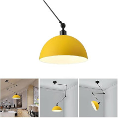 Piekaramā lampa Ēdamgalds Piekaramā galda gaisma Regulējams augstums Piekaramā gaisma Vintage Industrial ar grozāmo roku apaļu metāla abažūru Ēdamistabas lampa E27 Piekaramā lampa virtuvei Dzīvojamā istaba Guļamistaba