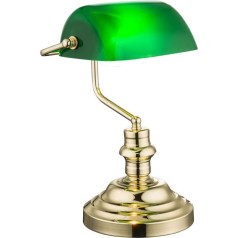 Nostalgie Antik Retro Tisch Lampe Banker Leuchte Schreibtischlampe Antique grün 2491K